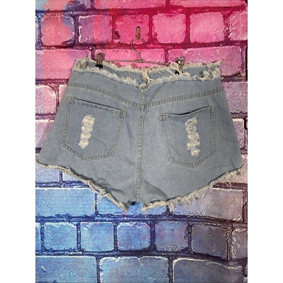 Jean Shorts Shein Woman Zero XL Distressed - Picture 2 of 5